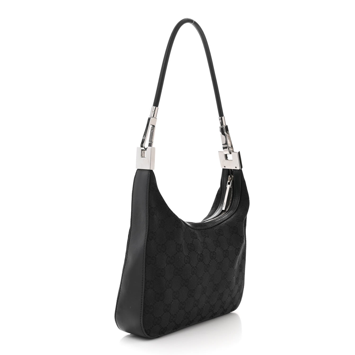 Gucci Monogram GG Small Clasp Hobo Black 3 of 10