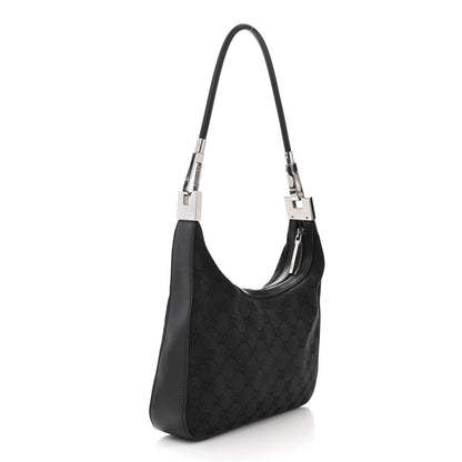 Gucci Monogram GG Small Clasp Hobo Black 3 of 10