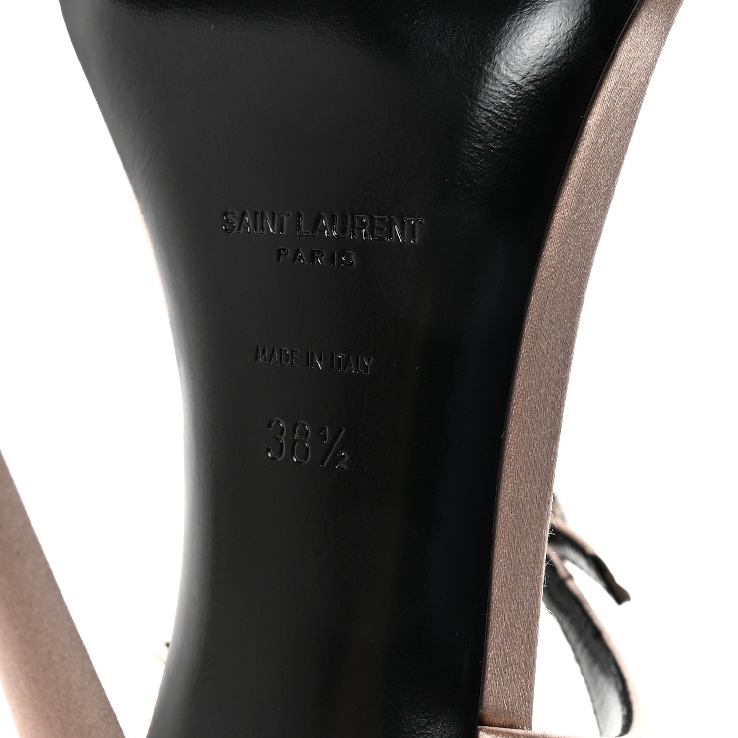 Saint Laurent Crepe Satin Dive 110 Mule Sandals 38.5 38.5 Genuine Nude 7 of 10