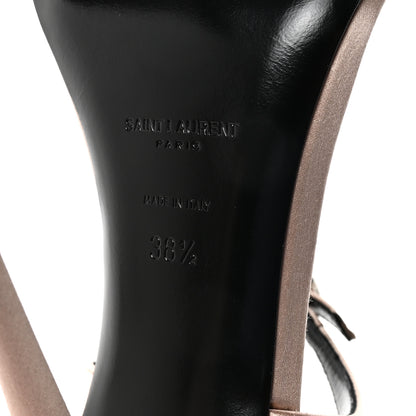 Saint Laurent Crepe Satin Dive 110 Mule Sandals 38.5 38.5 Genuine Nude 7 of 10