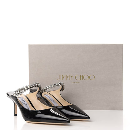 Jimmy Choo Patent Calfskin Bing 65 Pumps 37 Black 9 of 9