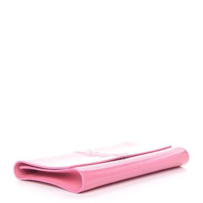Saint Laurent Textured Patent Large Belle De Jour Clutch Indian Pink 4 of 12
