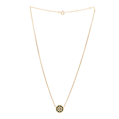 Christian Dior 18K Yellow Gold Diamond Malachite Rose Des Vents Necklace 3 of 6