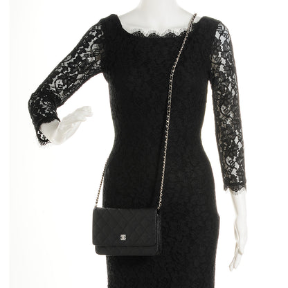 Chanel Caviar Quilted Wallet On Chain WOC Black 2 of 10