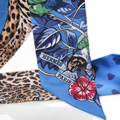 Hermes Silk Jungle Love Love Twilly Bleu Gitane Gris Bleuete 2 of 4