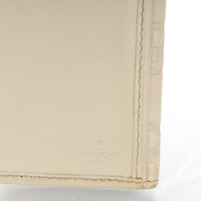 Gucci Guccissima Margaux Calfskin Icon Bar Continental Flap Wallet Mystic White 7 of 13