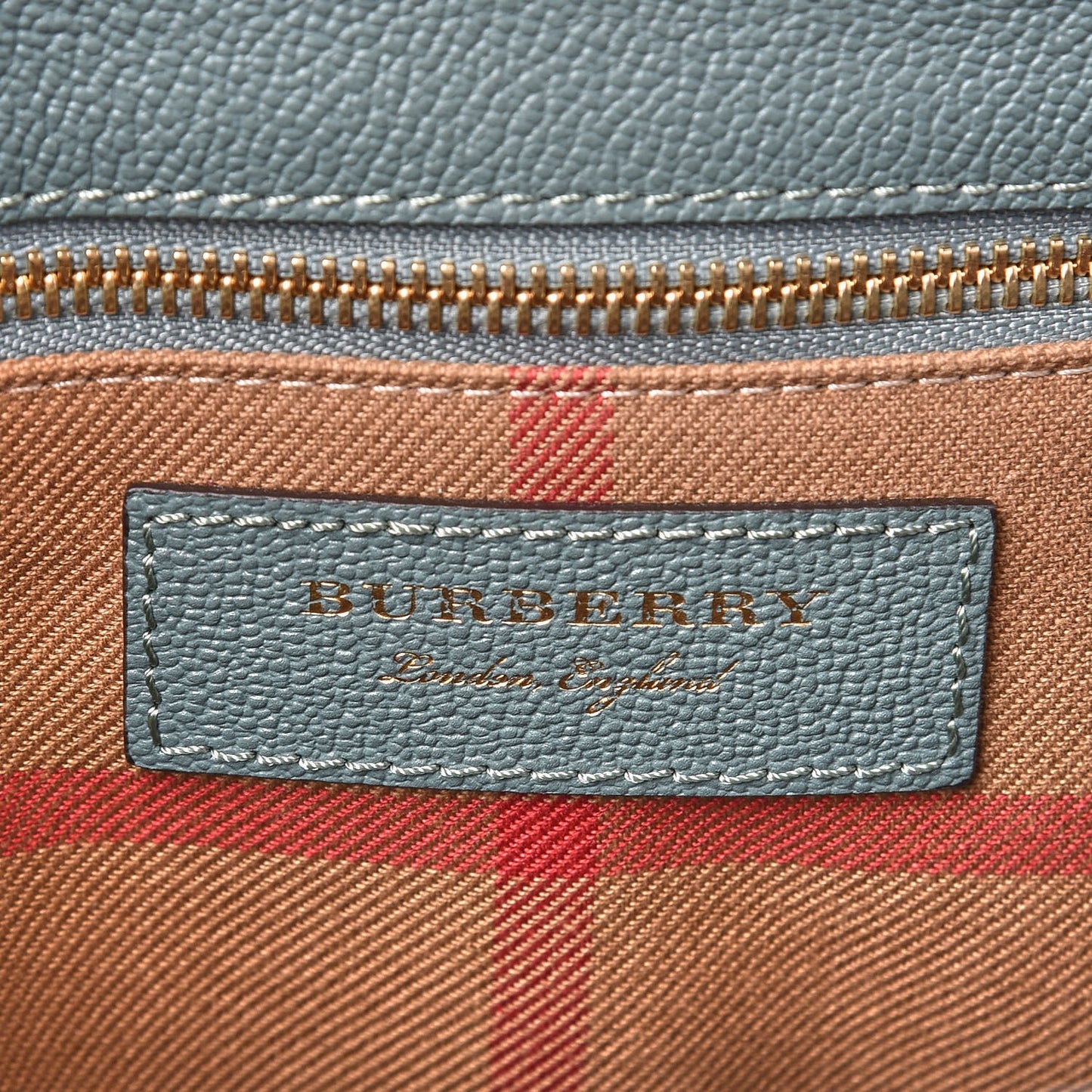 Soft Grain Calfskin Medium Buckle Tote Celadon Blue