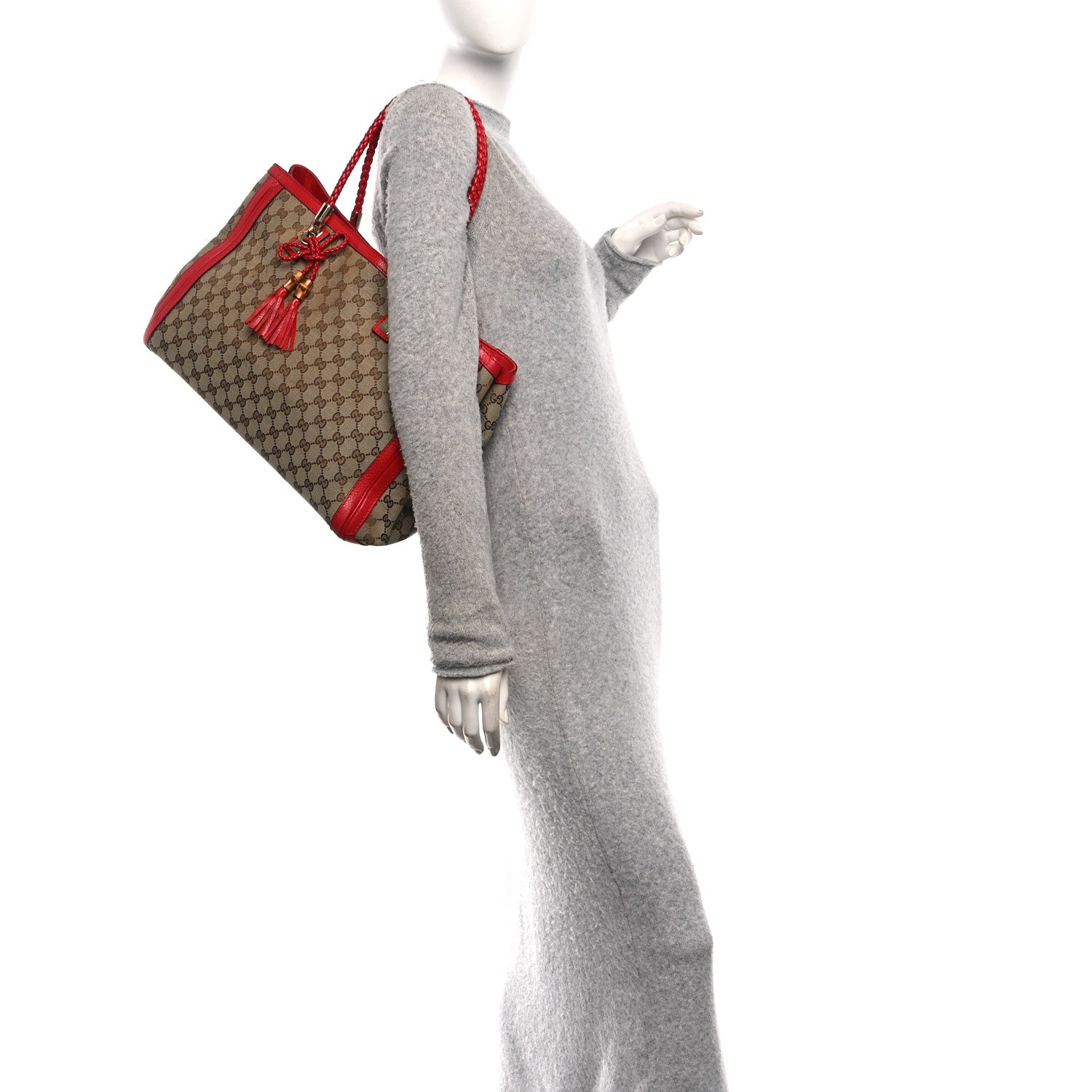 Gucci Monogram Medium Bella Tote Red 2 of 10