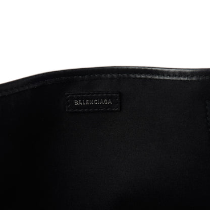 Balenciaga Cotton Canvas Satin Calfskin S Navy Cabas Natural Black 8 of 11
