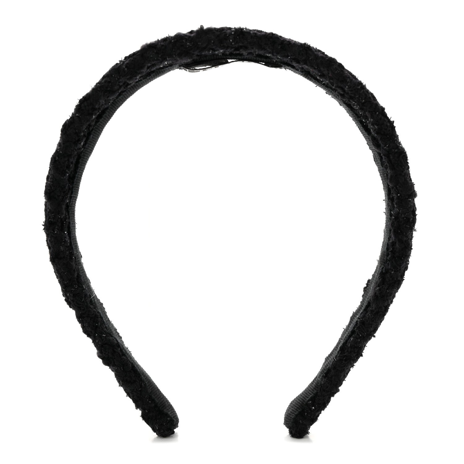 Chanel Tweed Headband Black 1 of 5