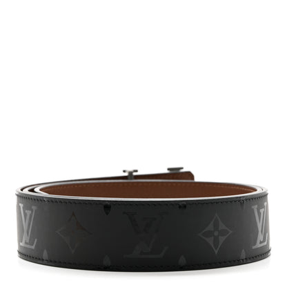 Louis Vuitton Monogram Eclipse Taigarama 40mm LV Initiales Reversible Belt 95 38 Black 2 of 6