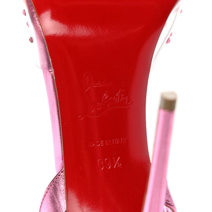 Christian Louboutin Metallic PVC Psychic Spikaqueen 100 Pumps 39.5 Pink 6 of 8