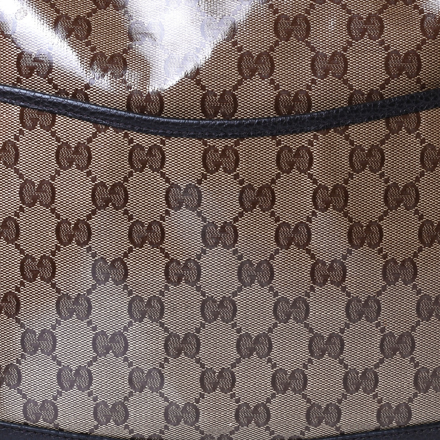 Crystal Monogram Flat Messenger Bag Dark Brown