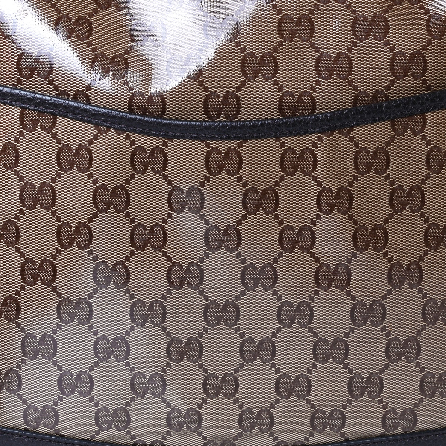 Gucci Crystal Monogram Flat Messenger Bag Dark Brown 8 of 12