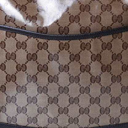 Gucci Crystal Monogram Flat Messenger Bag Dark Brown 8 of 12
