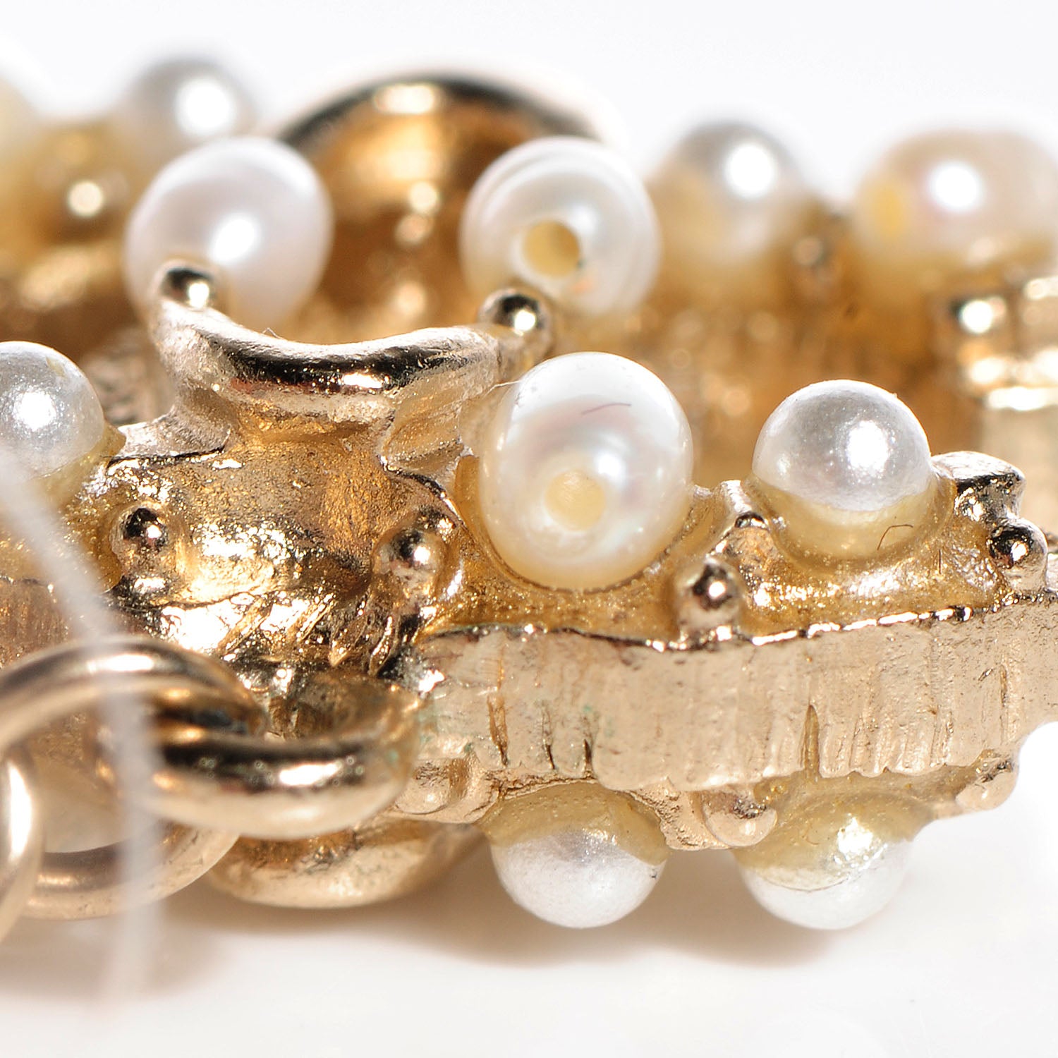 Chanel Pearl CC Maharaja Dangle Earrings Gold 4 of 6