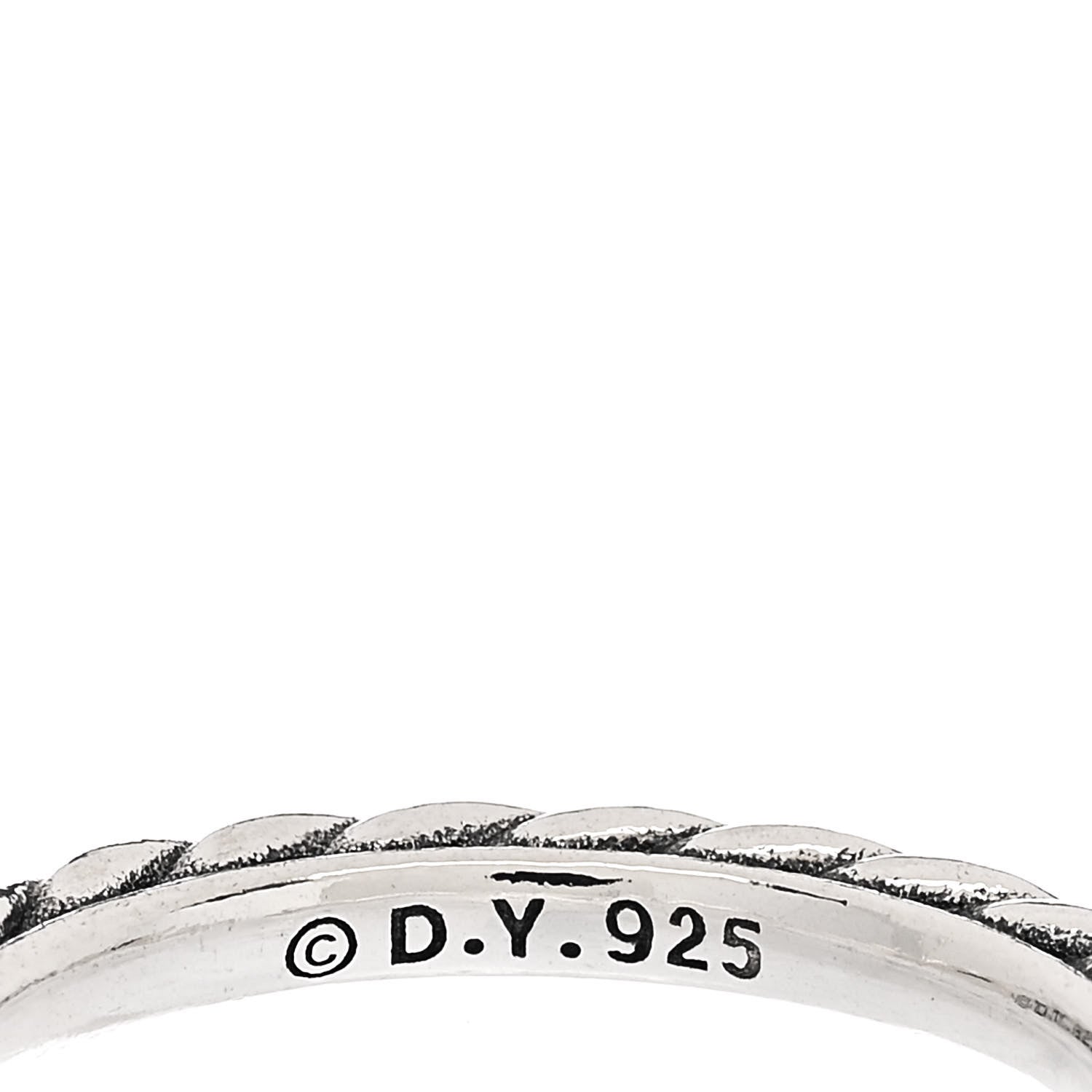David Yurman Sterling Silver Cable Classics Band Ring 53 6.25 4 of 4