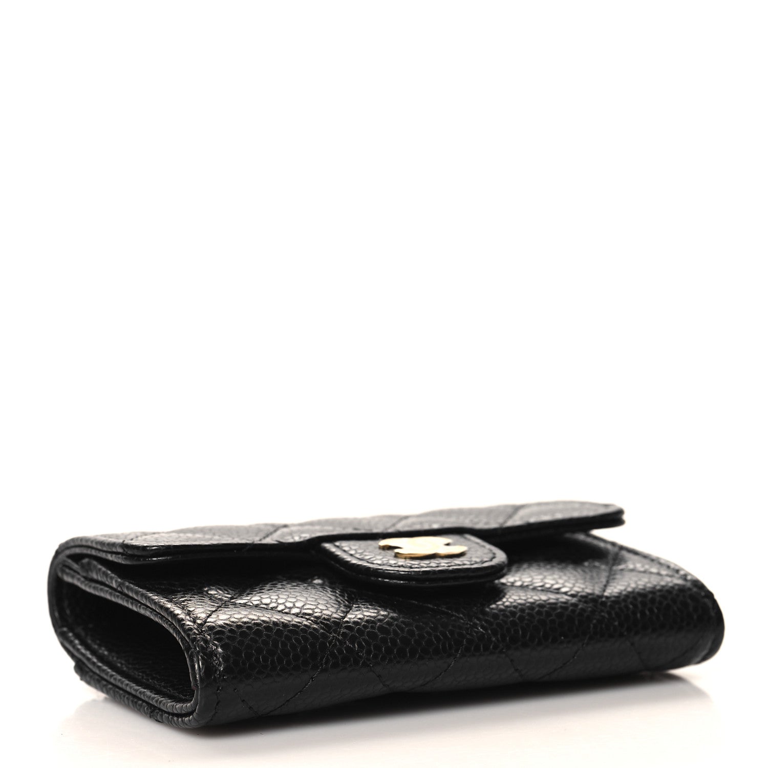 Chanel Caviar Quilted Flap Card Holder Wallet Black 4 of 9