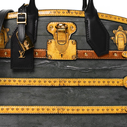 Louis Vuitton Calfskin Trunk City Steamer MM Black 7 of 9