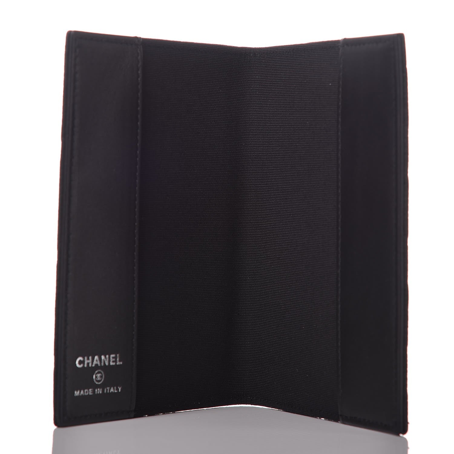 Chanel Iridescent Caviar Quilted Passport Holder Black 5 of 8