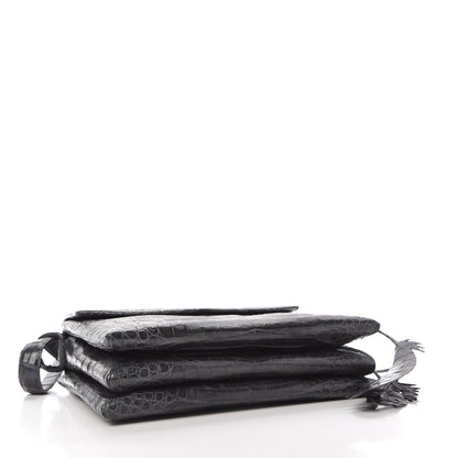 Nancy Gonzalez Crocodile Shoulder Bag Grey 4 of 15