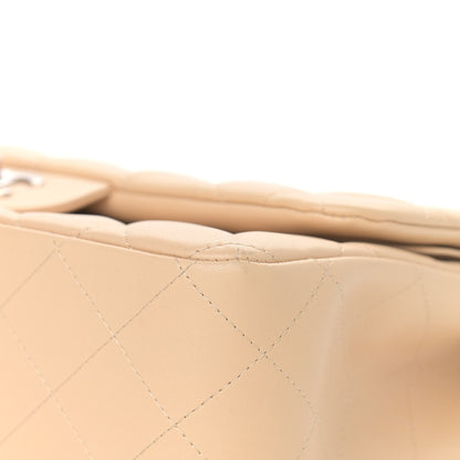 Chanel Lambskin Quilted Jumbo Double Flap Beige 9 of 13