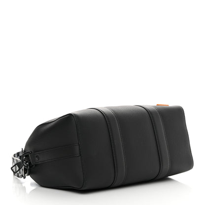 Louis Vuitton Calfskin Damier Distorted City Keepall Black 4 of 10