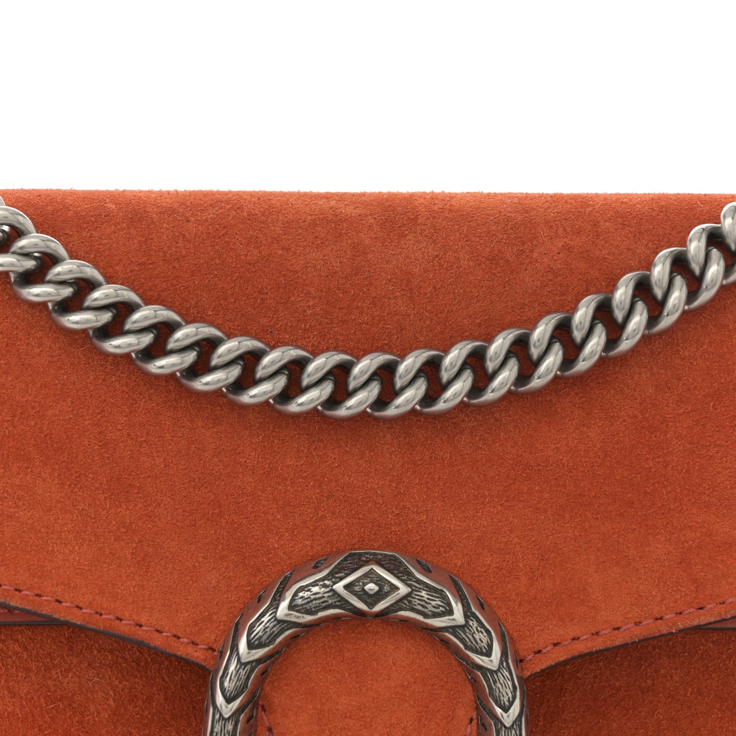 Suede Small Dionysus Shoulder Bag Orange
