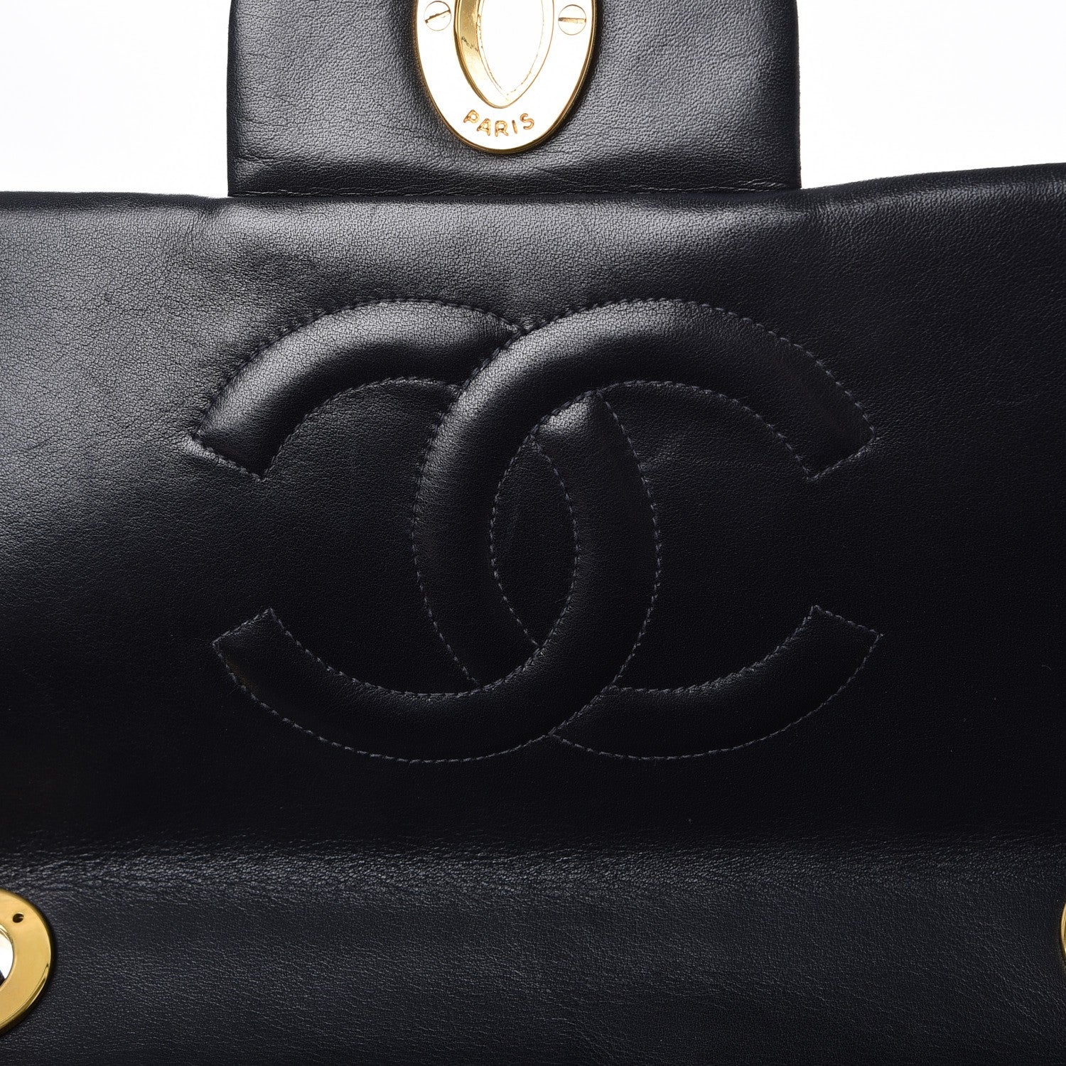 Chanel Lambskin Quilted XL Jumbo Single Flap Black 11 of 15