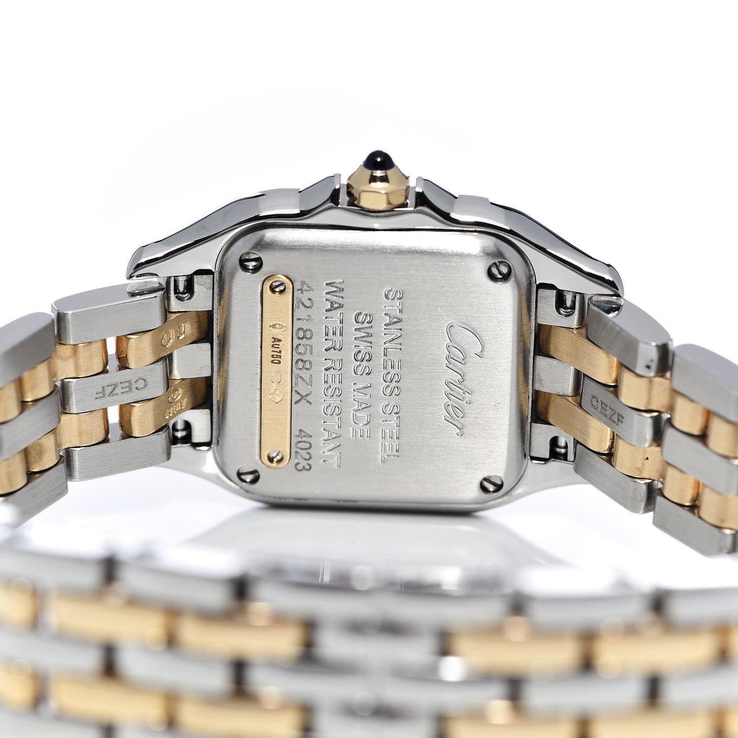 Stainless Steel 18K Yellow Gold 22mm Panthere Quartz Watch