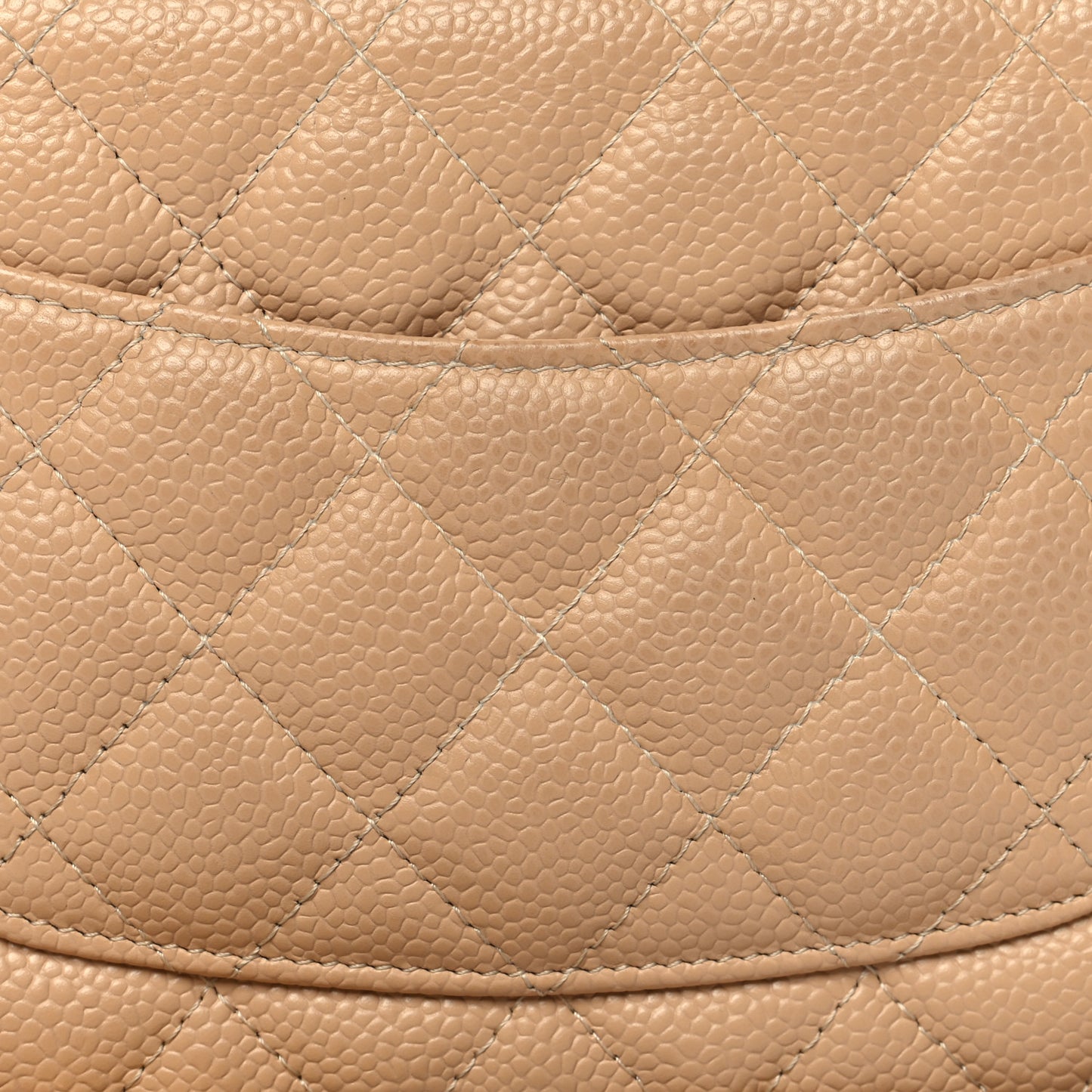 Caviar Quilted Wallet On Chain WOC Beige