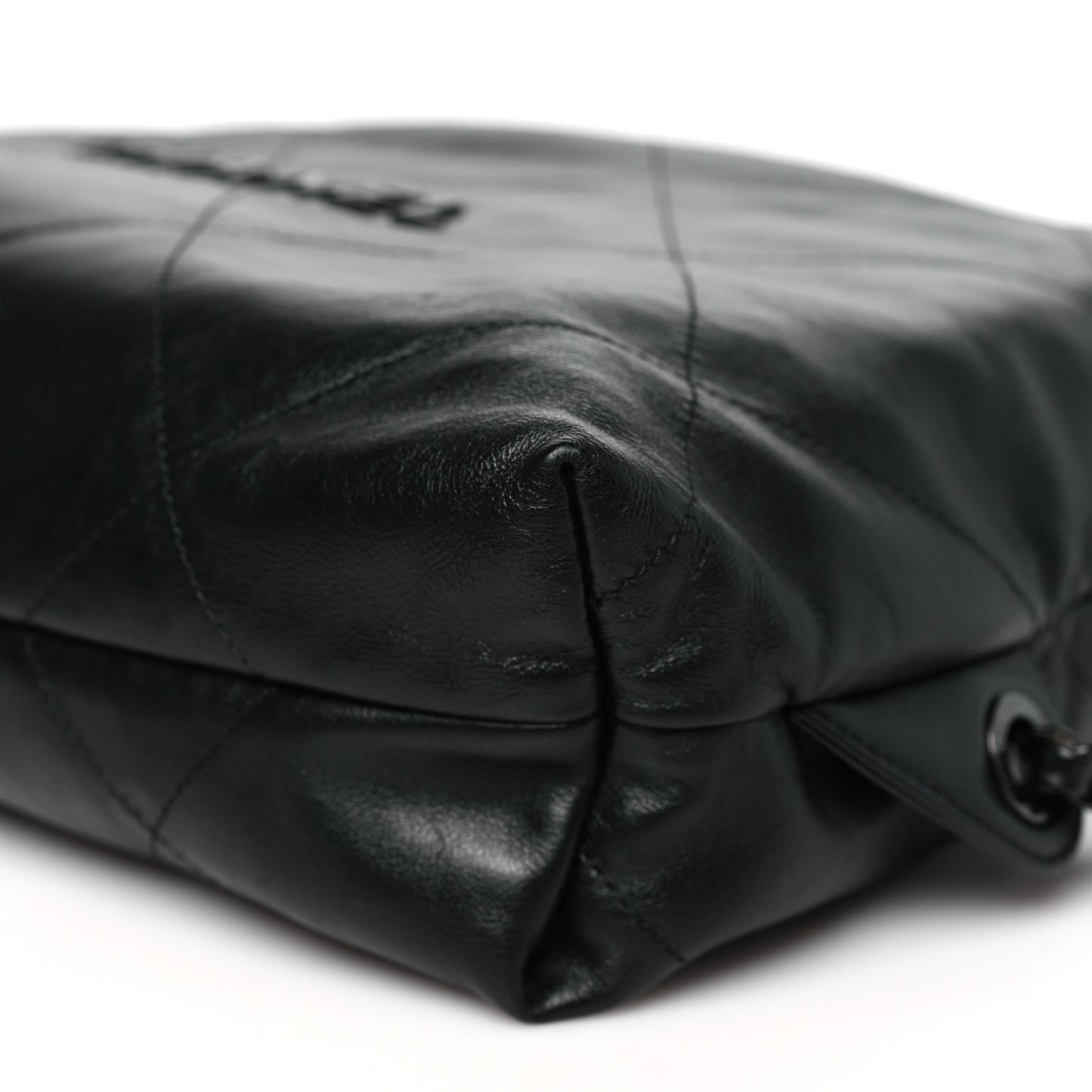Shiny Calfskin Quilted Chanel 22 Backpack So Black