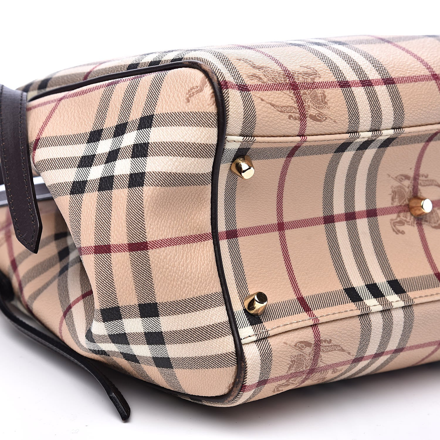 Burberry Haymarket Check Small Canterbury Tote Chocolate 9 of 13