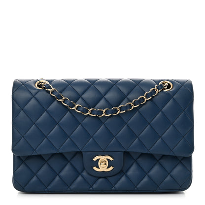Chanel Lambskin Quilted Medium Double Flap Blue 1 of 13
