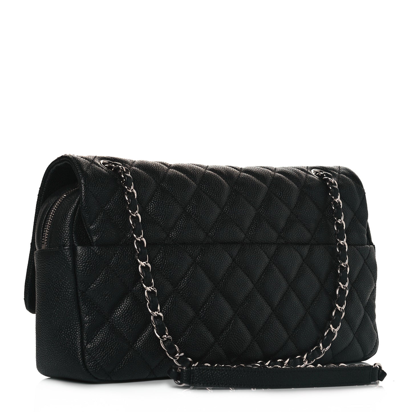Caviar Quilted Jumbo Easy Flap Black