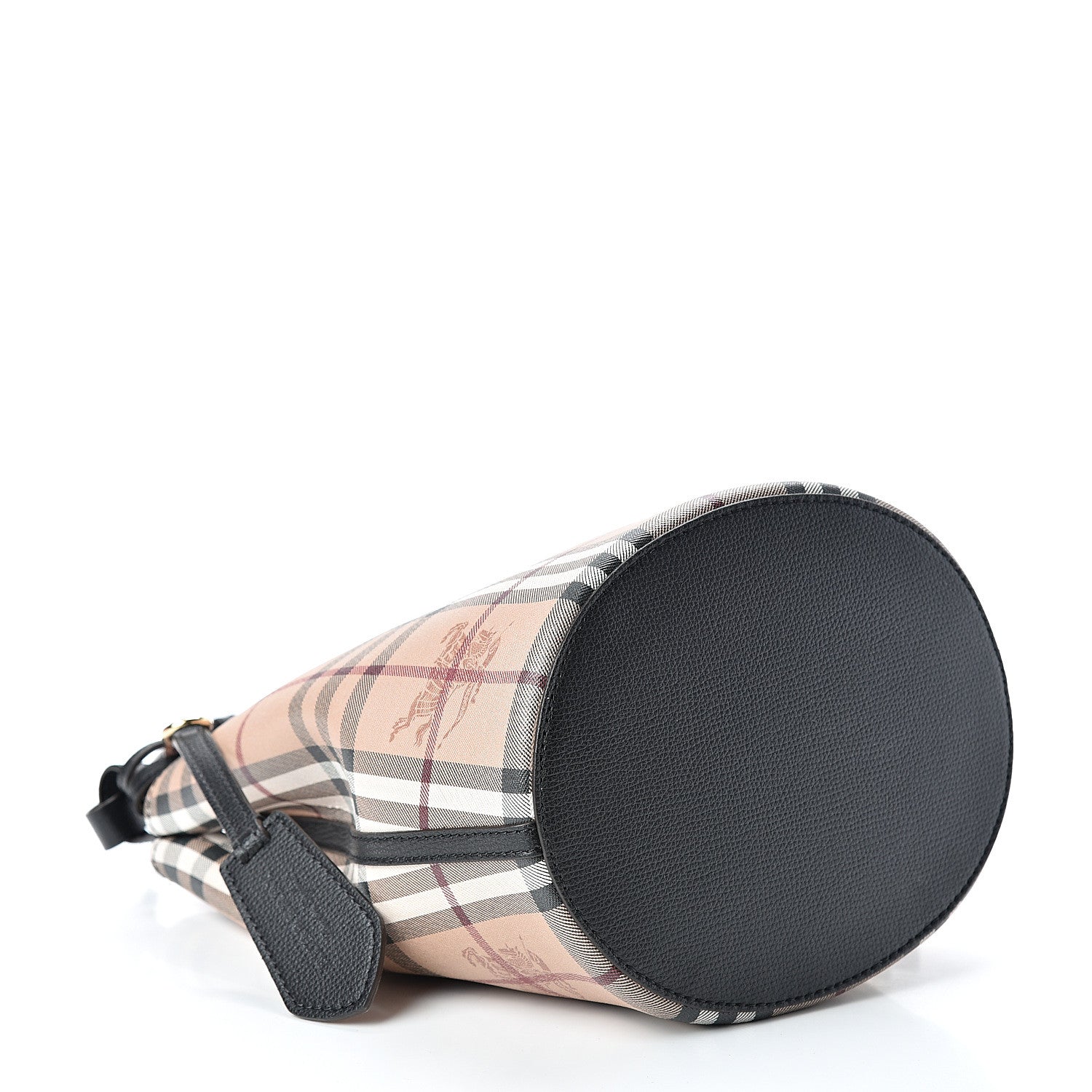Burberry Haymarket Check Colours Small Lorne Bucket Crossbody Black 3 of 9