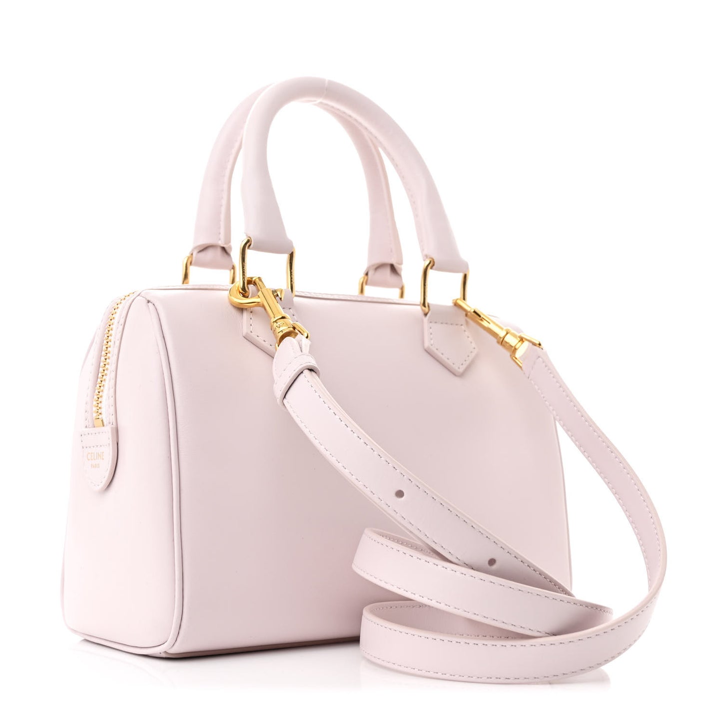 Smooth Calfskin Triomphe Small Boston Bag Poudre