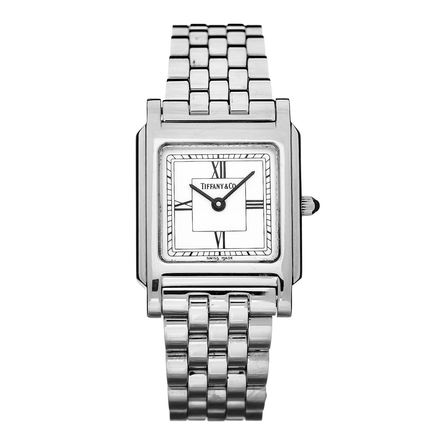 Tiffany Stainless Steel 24mm Classic Square Quartz Watch 1 of 7