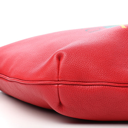 Gucci Grained Calfskin Logo Half Moon Hobo Red 8 of 9