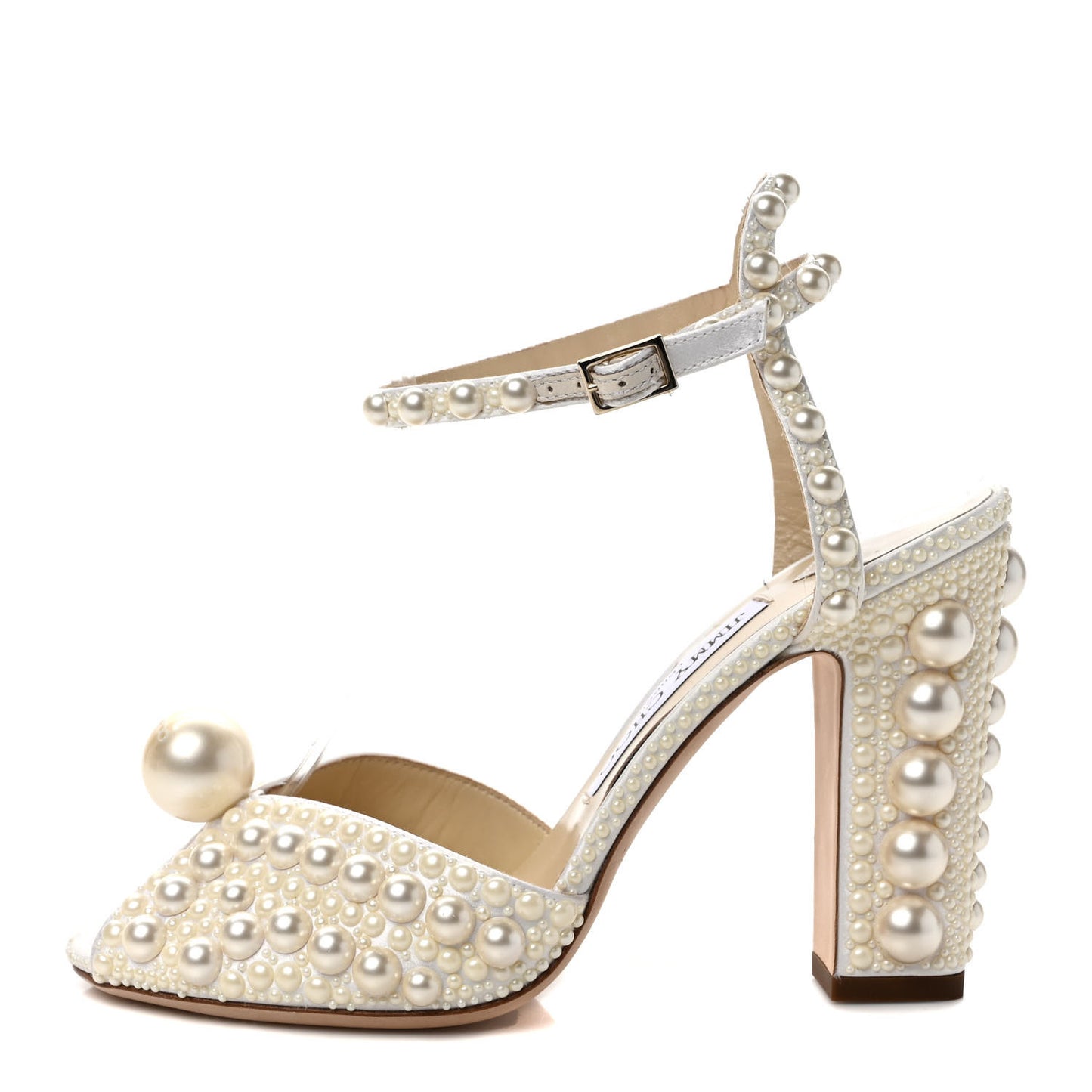 Pearl Satin Sacaria 120 Sandals 37 White