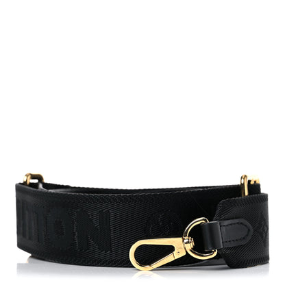 Louis Vuitton Nylon Calfskin Bubblegram Wallet Strap Black 1 of 4