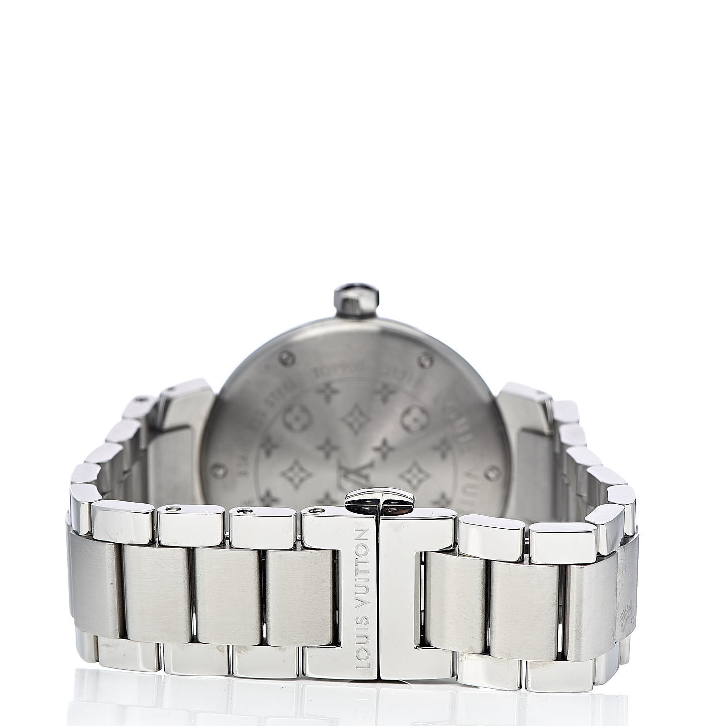 Stainless Steel Diamond 34mm Tambour Quartz Watch Black