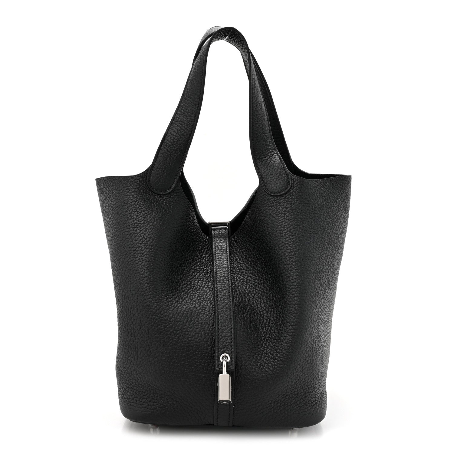 Hermes Taurillon Clemence Picotin Lock 22 MM Black 1 of 21