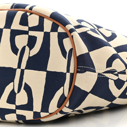 Hermes Canvas Chain De Ancre Beach Tote Navy 12 of 12