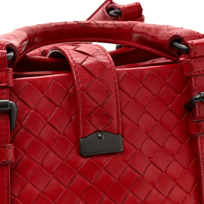 Bottega Veneta Nappa Intrecciato Small Roma Tote Red 10 of 17