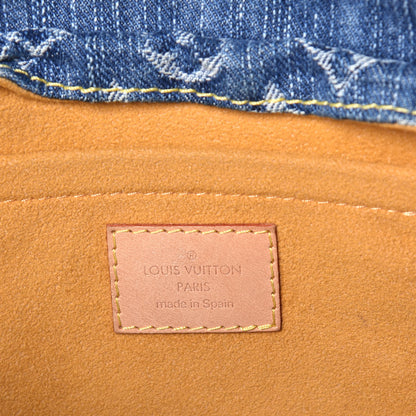 Louis Vuitton Monogram Denim Mini Pleaty Blue 6 of 10