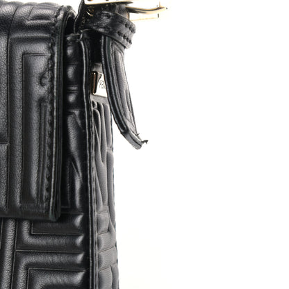 Fendi Nappa Logo Embossed Baguette Black 10 of 10