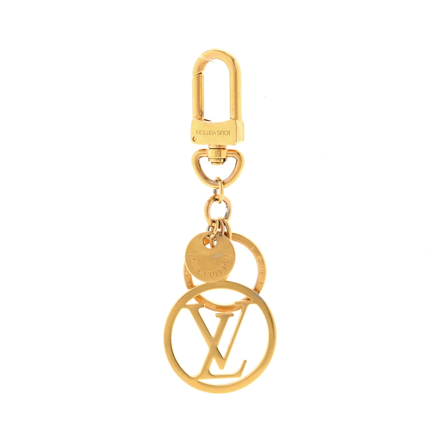 Louis Vuitton LV Circle Bag Charm Key Holder Gold 1 of 5