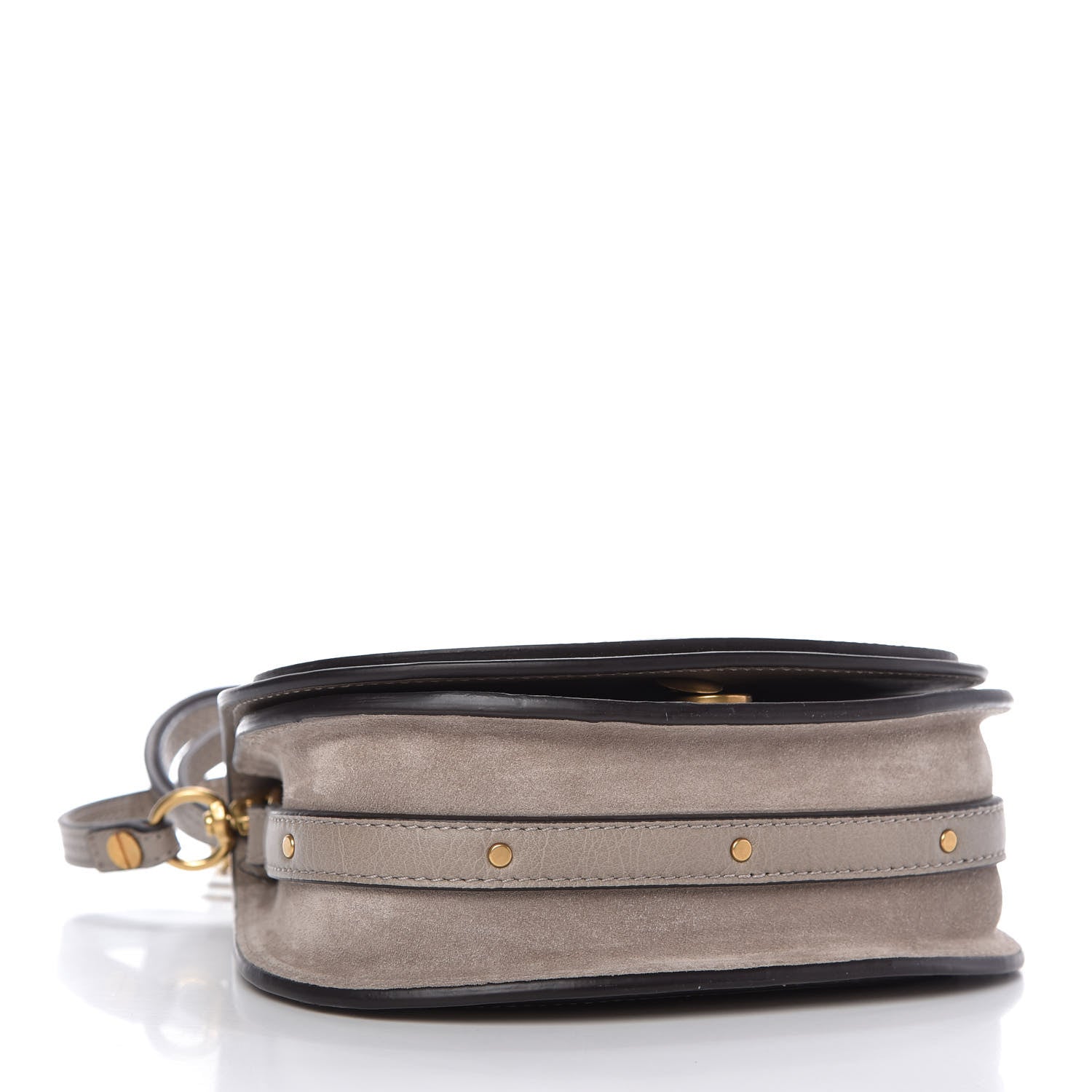 Chloe Calfskin Suede Small Nile Bracelet Bag Motty Grey 4 of 10