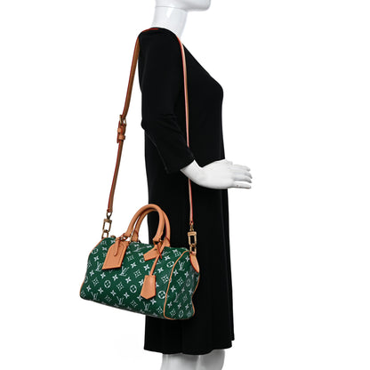 Louis Vuitton Calfskin Monogram Speedy P9 Bandouliere 25 Green 2 of 10